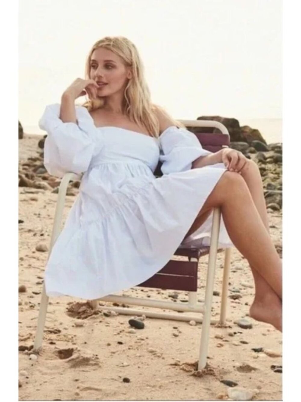 Cara Cara Sip Sip Mini Dress White - Size M